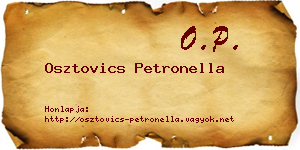 Osztovics Petronella névjegykártya